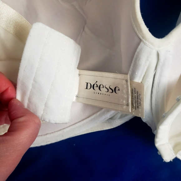 40 H Déesse t-shirt bra. WHITE - Picture 3 of 4